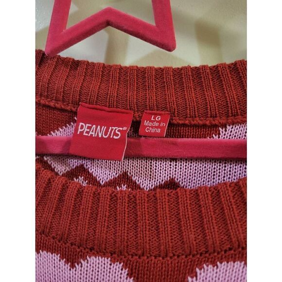 Peanuts heart all over sweater L - Picture 2 of 3